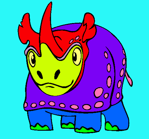 Dibujo Rinoceronte pintado por catita08