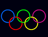 Dibujo Anillas de los juegos olimpícos pintado por tomas9