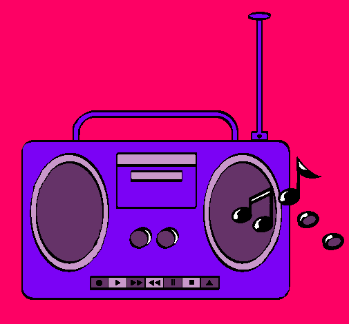 Dibujo Radio cassette 2 pintado por Duniia