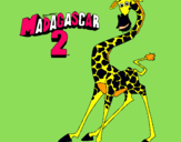 Dibujo Madagascar 2 Melman pintado por apintar