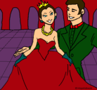 Dibujo Princesa y príncipe en el baile pintado por subnoravxvv