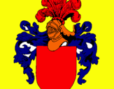 Dibujo Escudo de armas y casco pintado por jarod