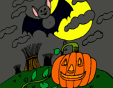 Dibujo Paisaje de Halloween pintado por Super-Jose