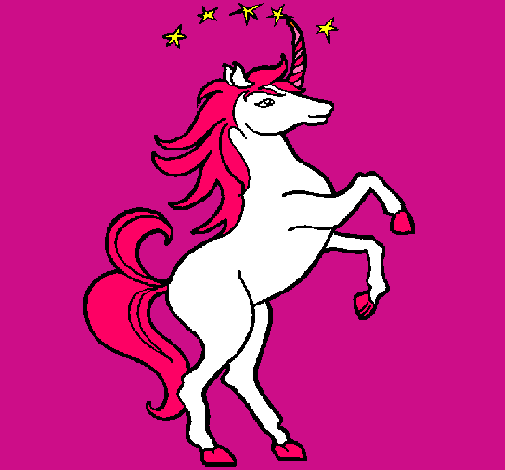 Dibujo Unicornio pintado por wanda