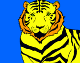 Dibujo Tigre pintado por apintar