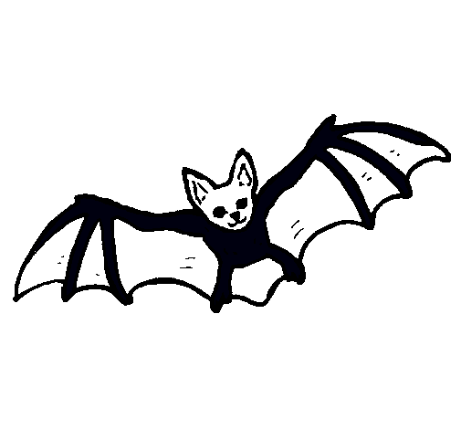 Dibujo Murciélago volando pintado por portero-ze