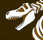 Dibujo Esqueleto tiranosaurio rex pintado por fhineas29