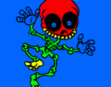 Dibujo Esqueleto contento 2 pintado por verbalkin