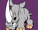 Dibujo Rinoceronte II pintado por TFHU