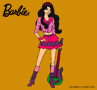 Dibujo Barbie rockera pintado por Yoppiii