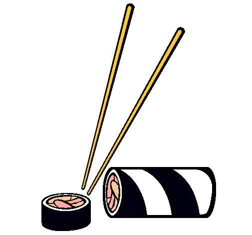 Dibujo Sushi pintado por Same