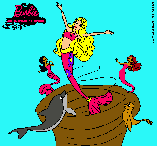 Barbie sirena contenta