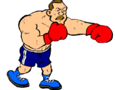 Dibujo Boxeador pintado por boxe