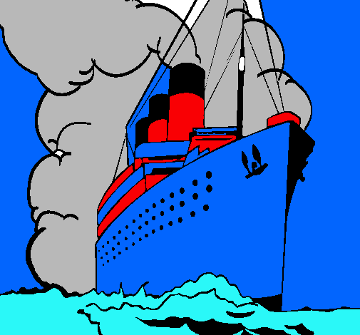 Dibujo Barco de vapor pintado por tomas9