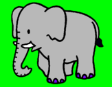 Dibujo Elefante bebe pintado por lucia4