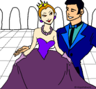 Dibujo Princesa y príncipe en el baile pintado por Joana10