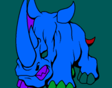 Dibujo Rinoceronte II pintado por riciti