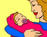 Dibujo Madre con su bebe II pintado por ANGELA7