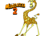 Dibujo Madagascar 2 Melman pintado por nori