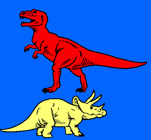 Triceratops y tiranosaurios rex