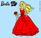 Dibujo Barbie vestida de novia pintado por helenasamped