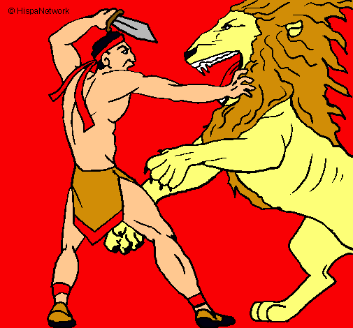 Gladiador contra león