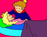 Dibujo La princesa durmiente y el príncipe pintado por Durmiendo
