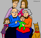 Dibujo Familia pintado por yaca