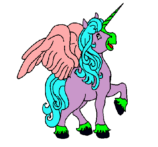 Unicornio con alas