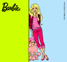 Dibujo Barbie con cazadora de cuadros pintado por sandrita20