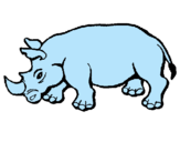 Dibujo Rinoceronte pintado por bricho