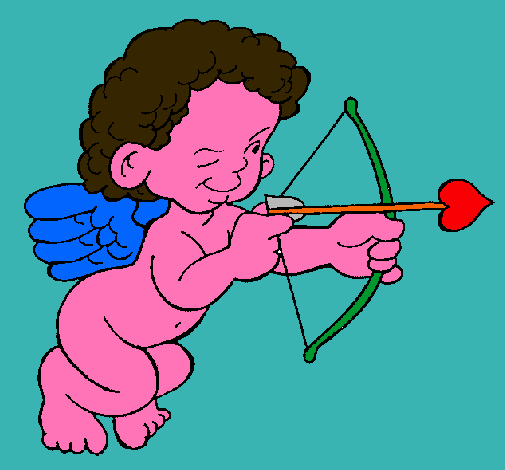 Cupido apuntando con la flecha