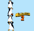 Dibujo Madagascar 2 Pingüinos pintado por Same
