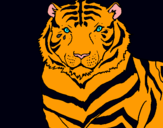 Dibujo Tigre pintado por rewa