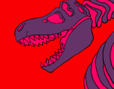 Dibujo Esqueleto tiranosaurio rex pintado por ceci8