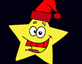 Dibujo estrella de navidad pintado por yfjk