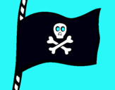 Dibujo Bandera pirata pintado por chinta