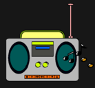 Dibujo Radio cassette 2 pintado por klfp