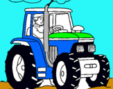 Dibujo Tractor en funcionamiento pintado por AHUUUUUU