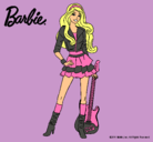 Dibujo Barbie rockera pintado por yasshelly