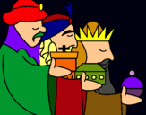 Dibujo Los Reyes Magos 3 pintado por gordito
