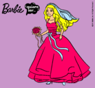 Dibujo Barbie vestida de novia pintado por MIREIA1
