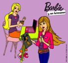 Dibujo Barbie y su hermana merendando pintado por ireneeeeeeee