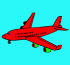 Dibujo Avión de pasajeros pintado por Louisarte9