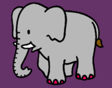 Dibujo Elefante bebe pintado por ferale2005