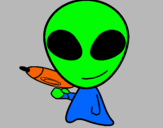 Dibujo Alienígena II pintado por GGDDGH3TGCRR