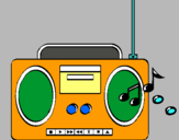 Dibujo Radio cassette 2 pintado por kalin