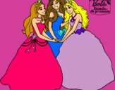 Dibujo Barbie y sus amigas princesas pintado por susan2