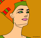 Dibujo Busto de Nefertiti pintado por manchanegra