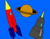 Dibujo Cohete pintado por GIBRAN